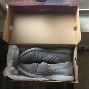 Skechers Air-Cooled Memory Foam Slip-On Shoes GRAY